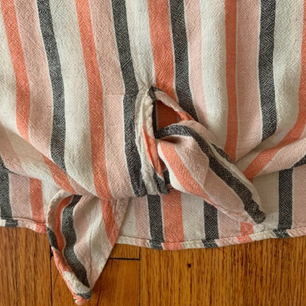 ALYX Women's Striped Boho Peasant Blouse Top Shirt Size Large - Picture 6 of 9